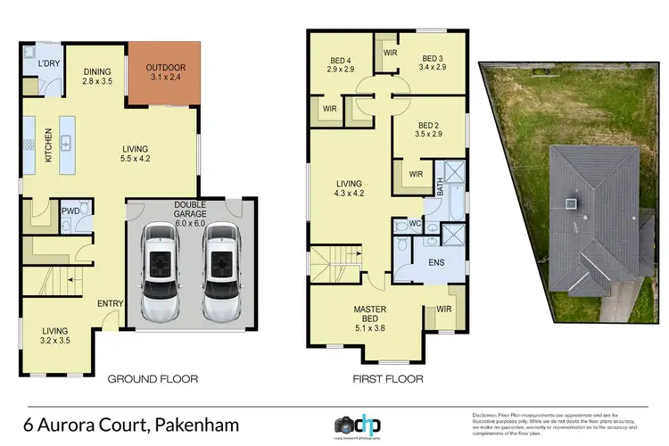 Floorplan of Homely house listing, 6 Aurora Court, Pakenham VIC 3810