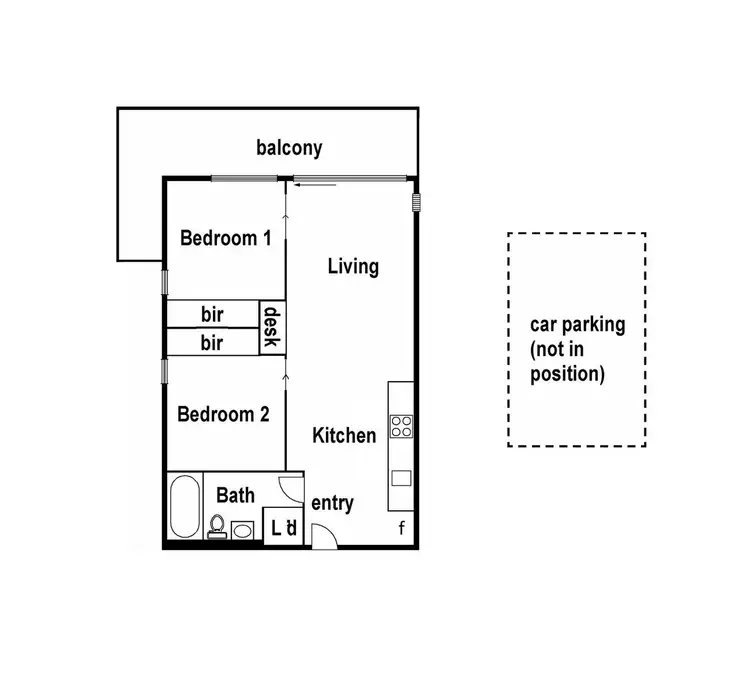 Floorplan of Homely apartment listing, 455/38 Mt Alexander Road, Travancore VIC 3032