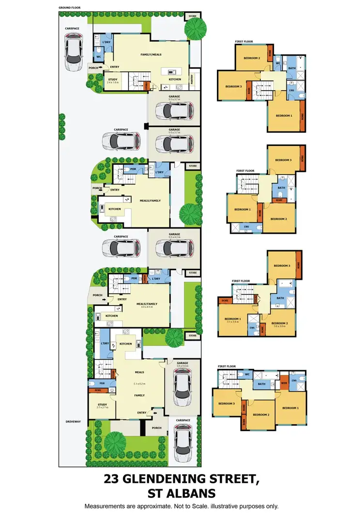 Floorplan of Homely unit listing, 1/23 Glendenning Street, St Albans VIC 3021