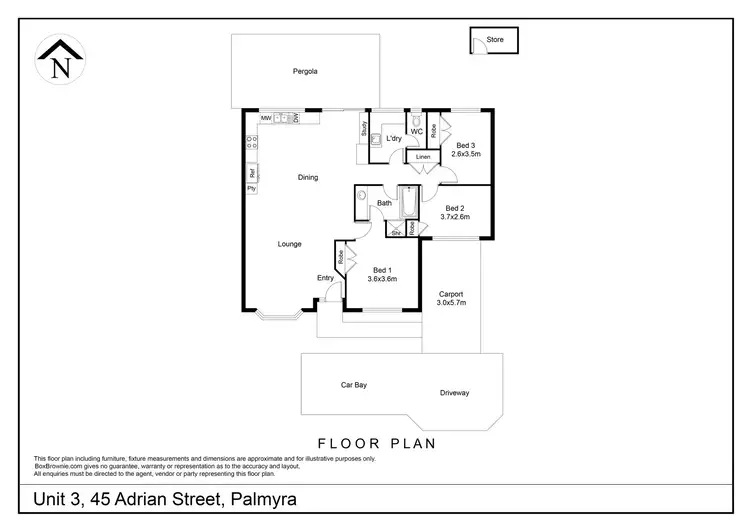 Floorplan of Homely house listing, 3/45 Adrian Street, Palmyra WA 6157