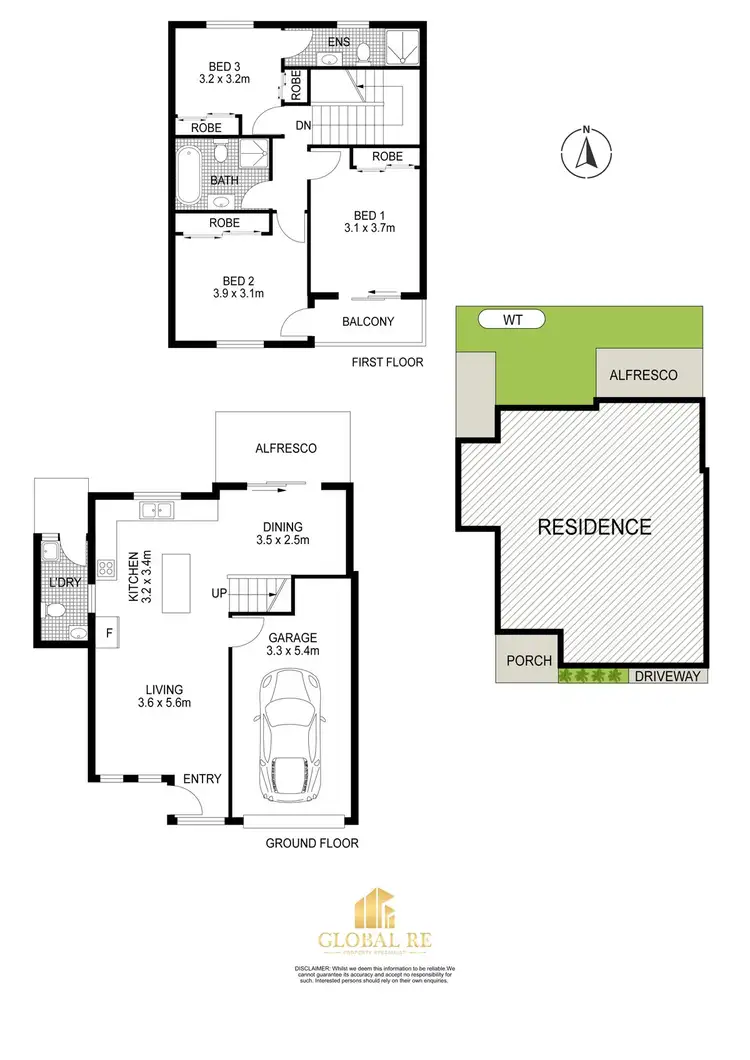 Floorplan of Homely townhouse listing, 3/39 Hill Road, Lurnea NSW 2170