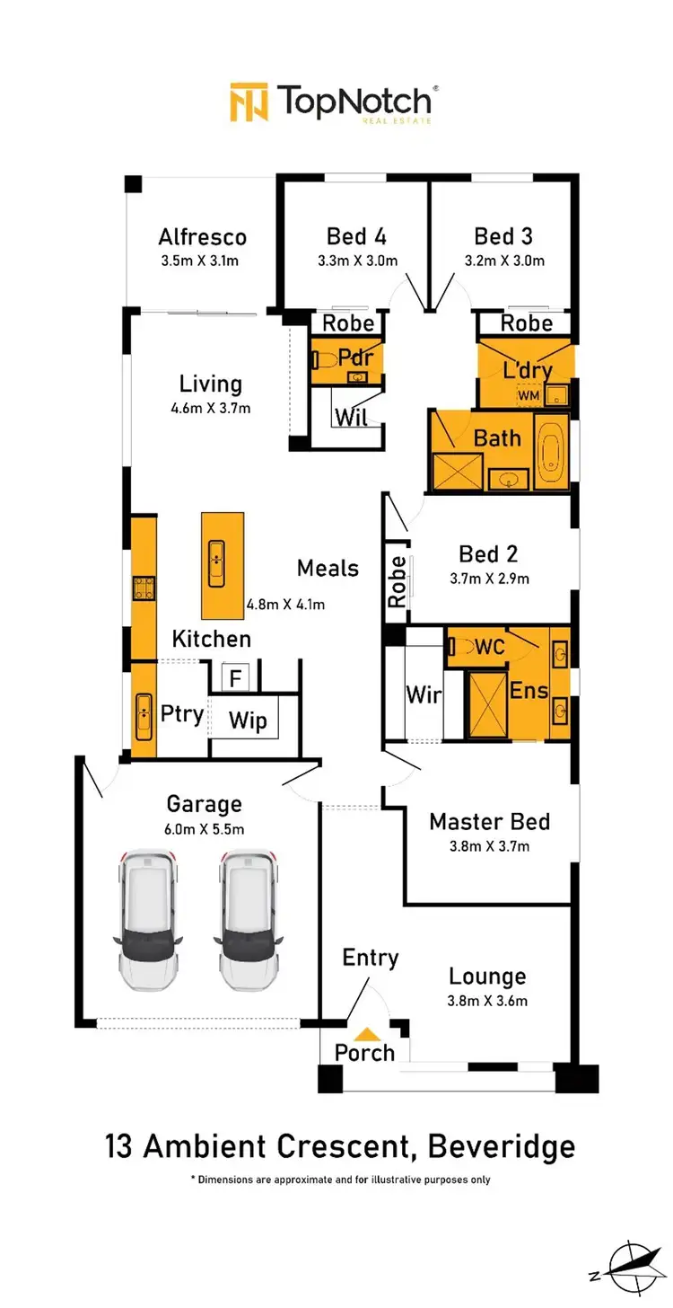 Floorplan of Homely house listing, 13 Ambient Crescent, Beveridge VIC 3753