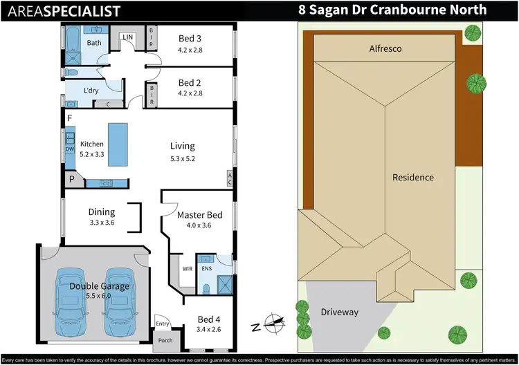 Floorplan of Homely house listing, 8 Sagan Drive, Cranbourne North VIC 3977