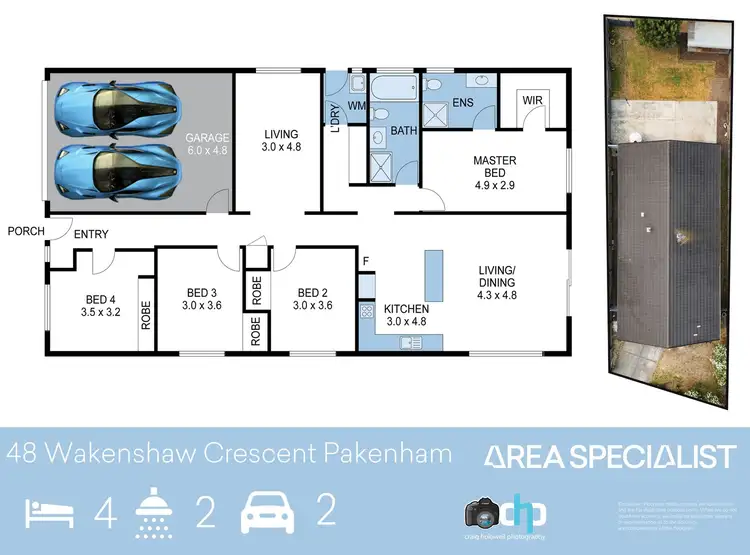 Floorplan of Homely house listing, 48 Wakenshaw Crescent, Pakenham VIC 3810