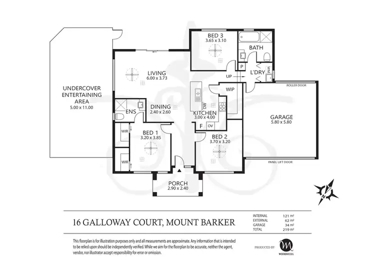 Floorplan of Homely house listing, 16 Galloway Court, Mount Barker SA 5251
