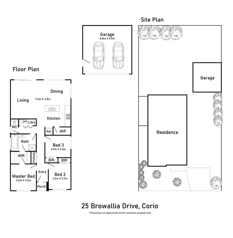 Floorplan of Homely house listing, 25 Browallia Drive, Corio VIC 3214