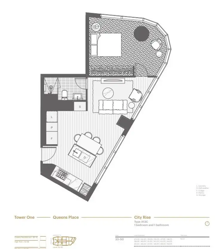 Floorplan of Homely apartment listing, 4805/157 A'Beckett Street, Melbourne VIC 3000