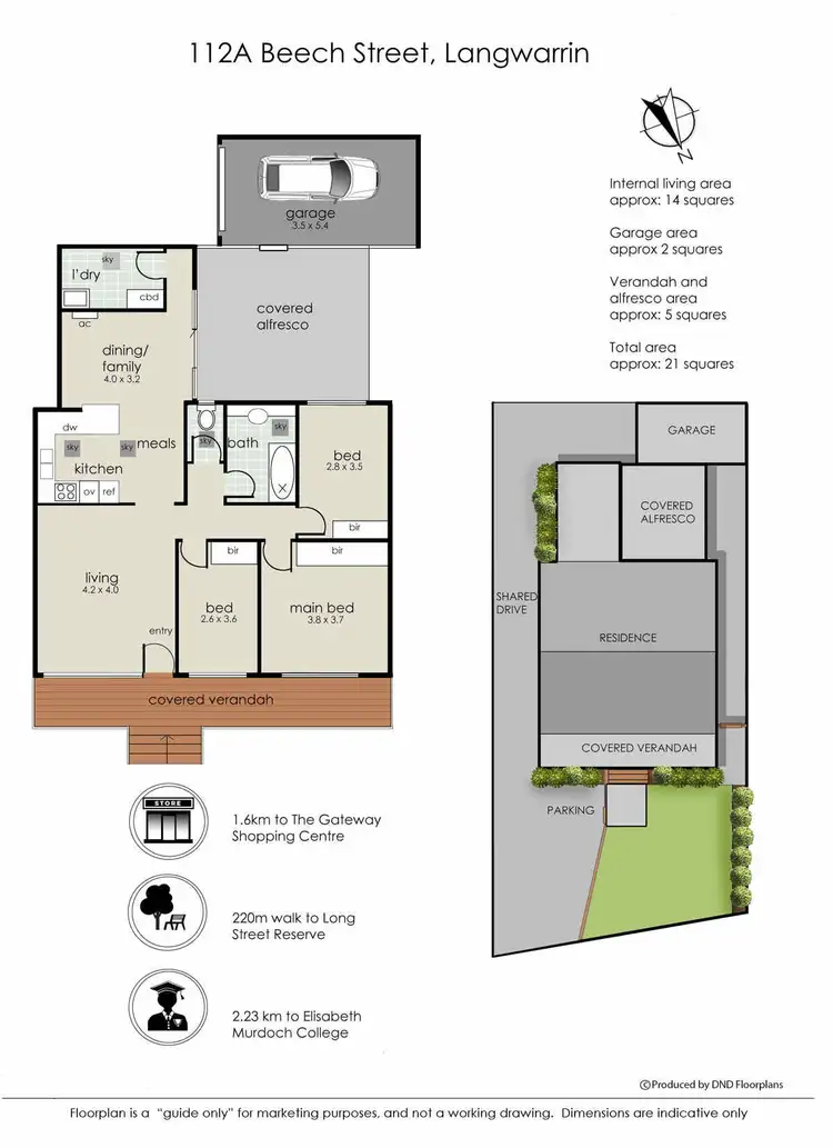 Floorplan of Homely unit listing, 112A Beech Street, Langwarrin VIC 3910