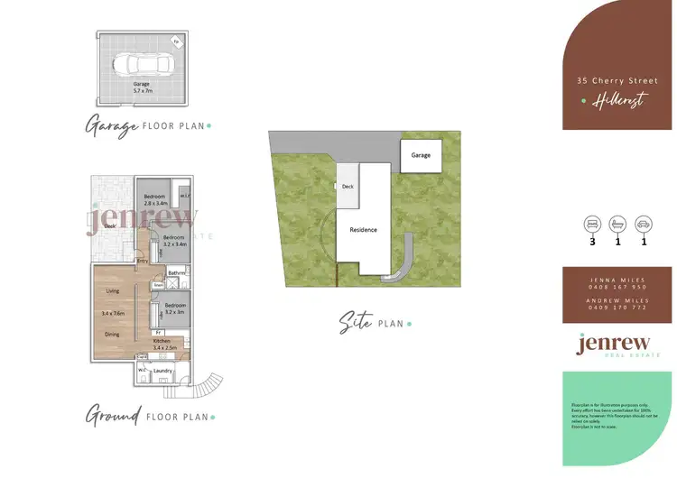 Floorplan of Homely house listing, 35 Cherry Street, Hillcrest TAS 7320