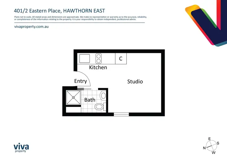 Floorplan of Homely apartment listing, 401/2 Eastern Place, Hawthorn East VIC 3123