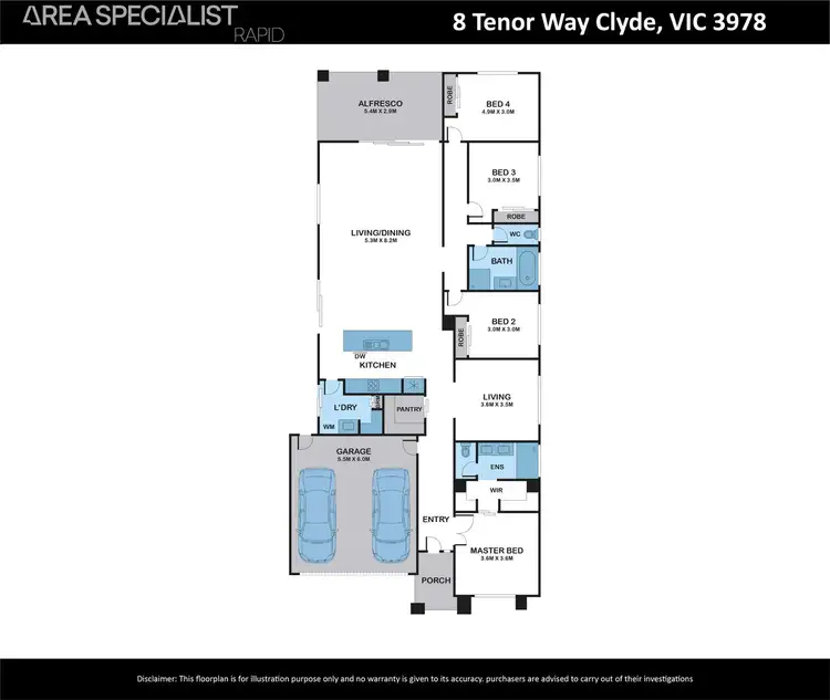 Floorplan of Homely house listing, 8 Tenor Way, Clyde VIC 3978