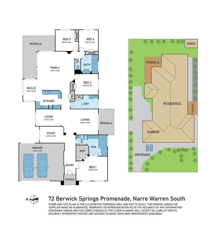 Floorplan of Homely house listing, 72 Berwick Springs Promenade, Narre Warren South VIC 3805