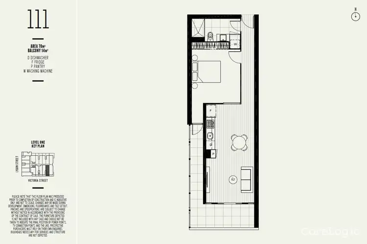 Floorplan of Homely apartment listing, 111/360 Lygon Street, Brunswick East VIC 3057