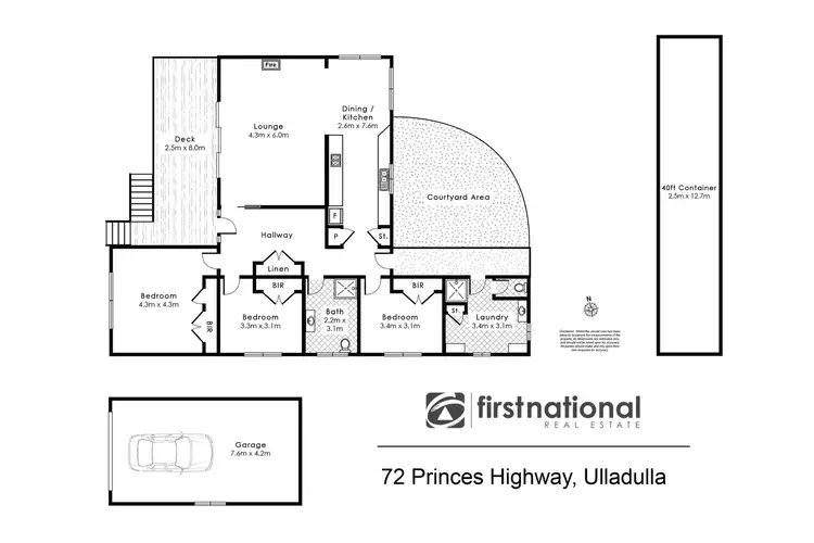 Floorplan of Homely house listing, 72 Princes Highway, Ulladulla NSW 2539