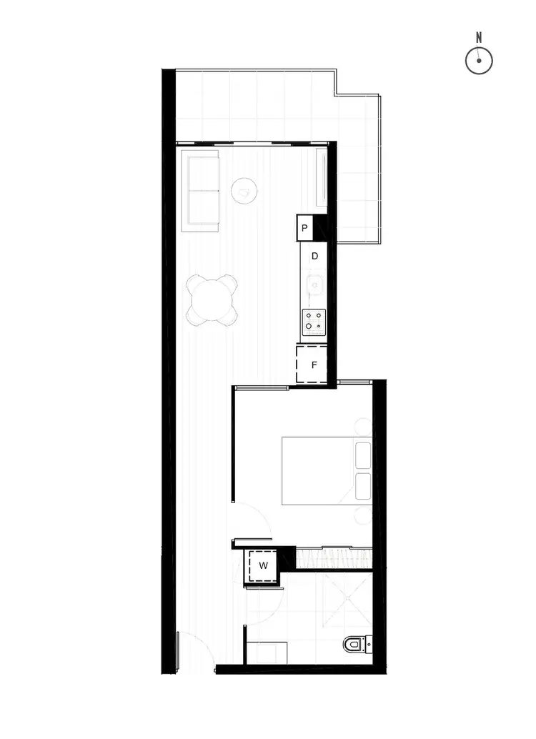 Floorplan of Homely apartment listing, 513/360 Lygon Street, Brunswick East VIC 3057