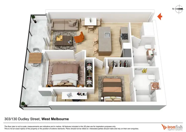 Floorplan of Homely apartment listing, 303/130 Dudley Street, West Melbourne VIC 3003