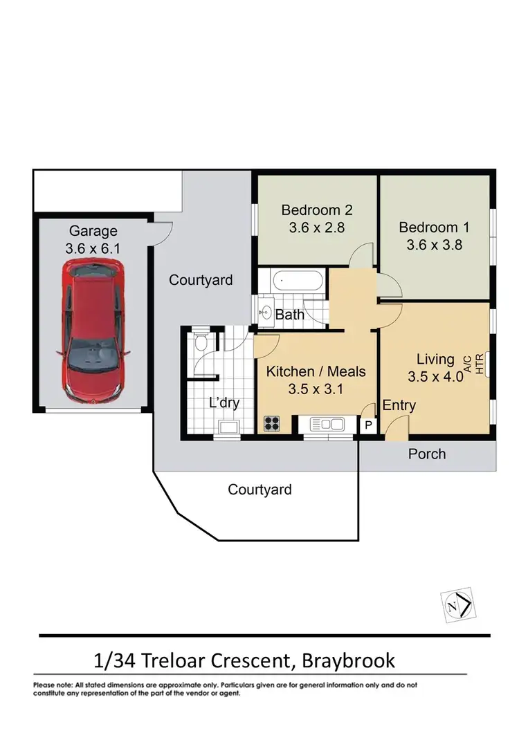 Floorplan of Homely unit listing, 1/34 Treloar Crescent, Braybrook VIC 3019