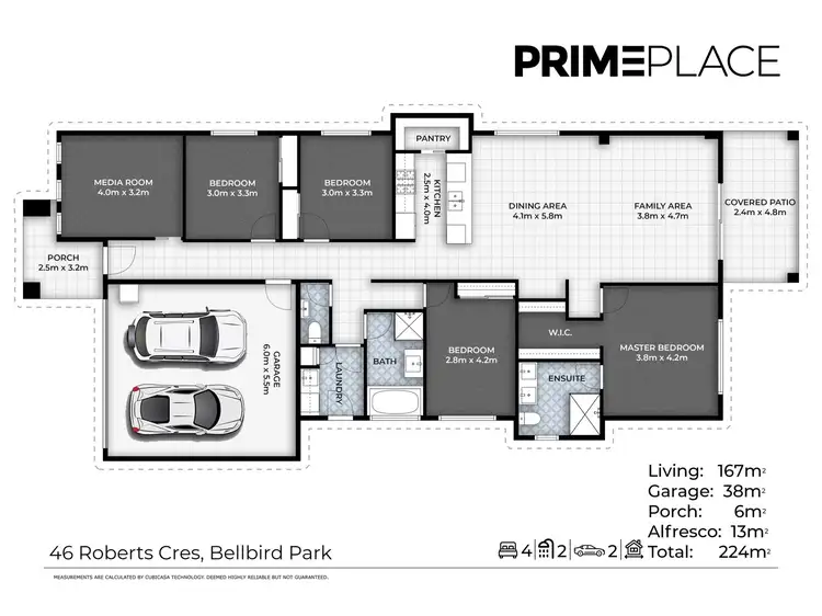Floorplan of Homely house listing, 46 Roberts Crescent, Bellbird Park QLD 4300