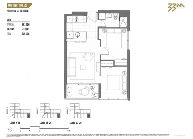 Floorplan of Homely apartment listing, 802/33 Mackenzie Street, Melbourne VIC 3000