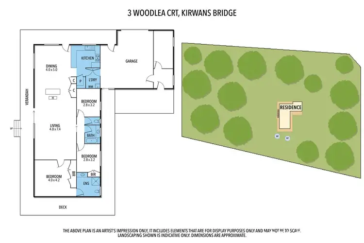 Floorplan of Homely house listing, 3 Woodlea Court, Kirwans Bridge VIC 3608
