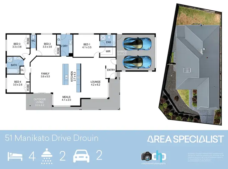 Floorplan of Homely house listing, 51 Manikato Drive, Drouin VIC 3818