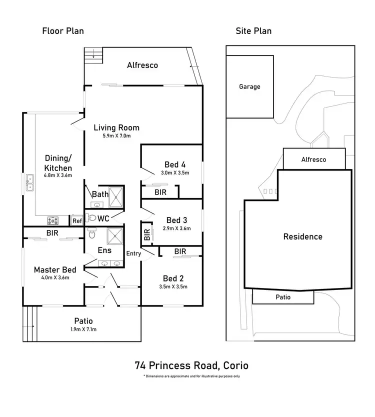 Floorplan of Homely house listing, 74 Princess Road, Corio VIC 3214