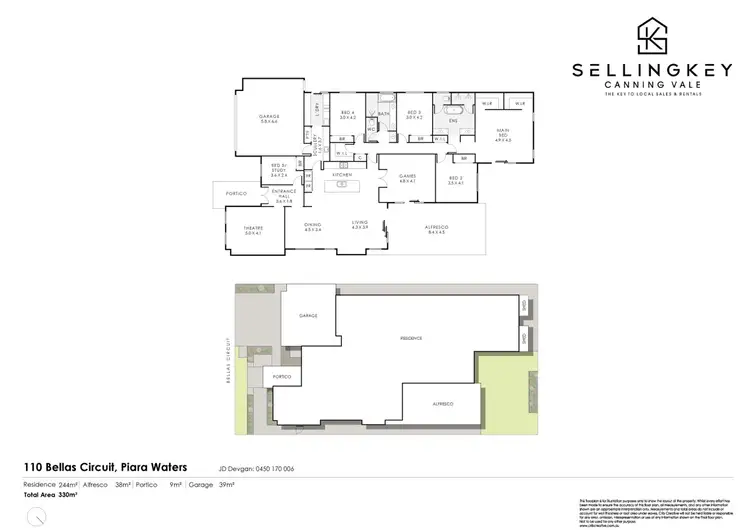 Floorplan of Homely house listing, 110 Bellas Circuit, Piara Waters WA 6112