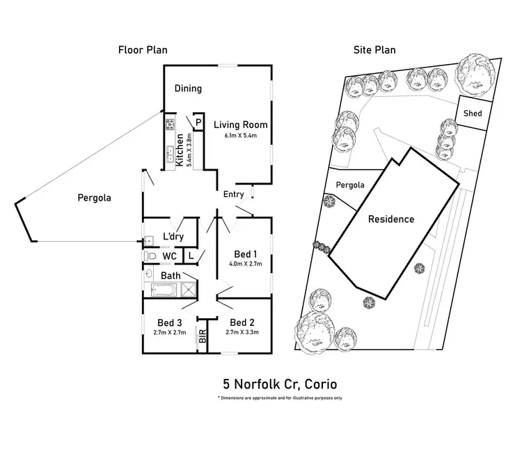 Floorplan of Homely house listing, 5 Norfolk Crescent, Corio VIC 3214