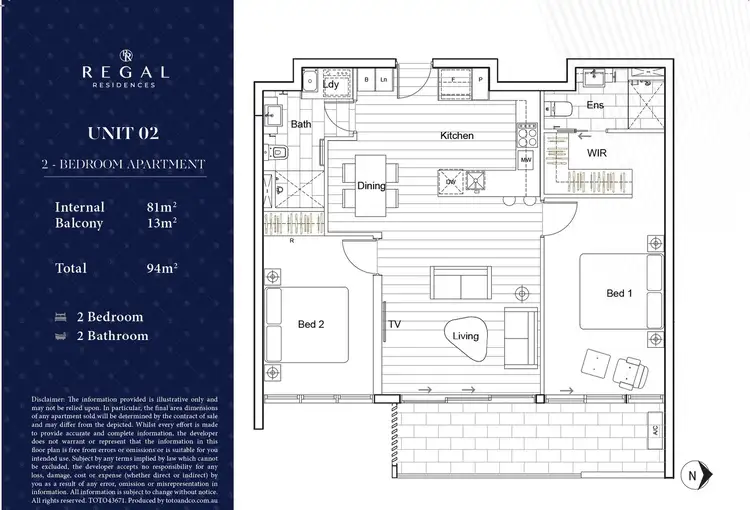 Floorplan of Homely unit listing, 1402/59 Meron Street, Southport QLD 4215
