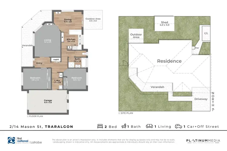 Floorplan of Homely house listing, 2/14 Mason Street, Traralgon VIC 3844