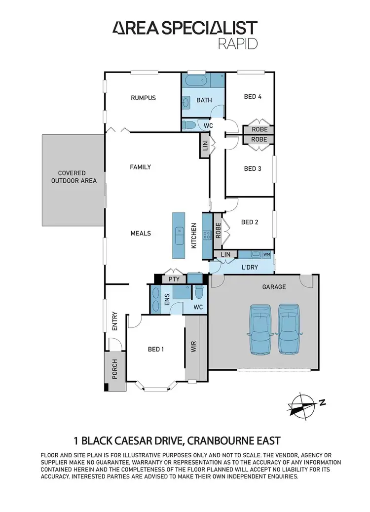 Floorplan of Homely house listing, 1 Black Caesar Drive, Cranbourne East VIC 3977