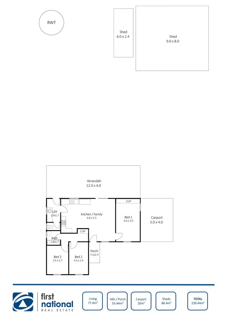 Floorplan of Homely house listing, 7 Thompson Street, Wallaroo SA 5556