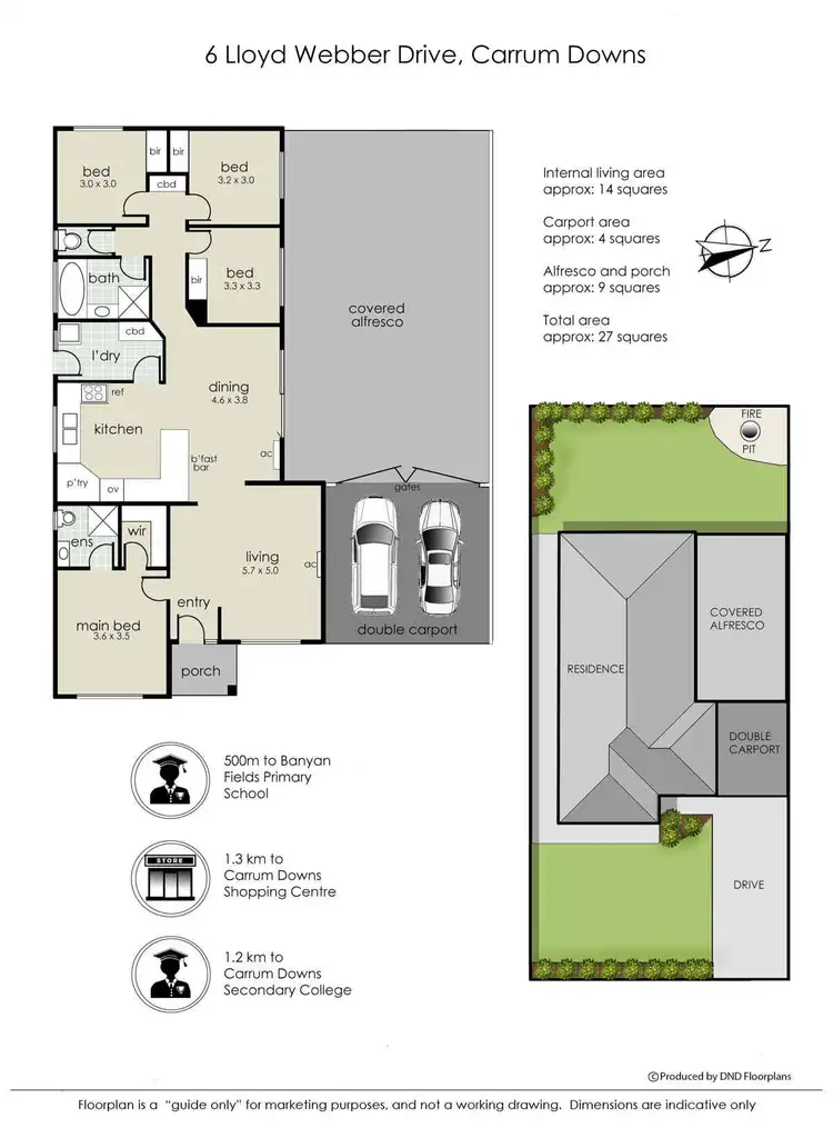 Floorplan of Homely house listing, 6 Lloyd-Webber Drive, Carrum Downs VIC 3201