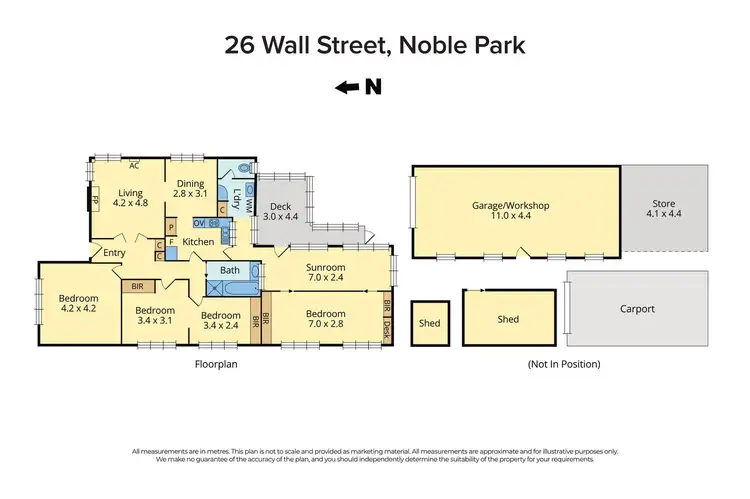 Floorplan of Homely house listing, 26 Wall Street, Noble Park VIC 3174