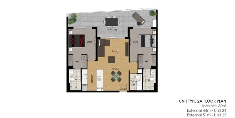 Floorplan of Homely unit listing, 25/68 Benson Street, Toowong QLD 4066