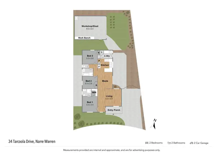 Floorplan of Homely house listing, 34 Tarcoola Drive, Narre Warren VIC 3805