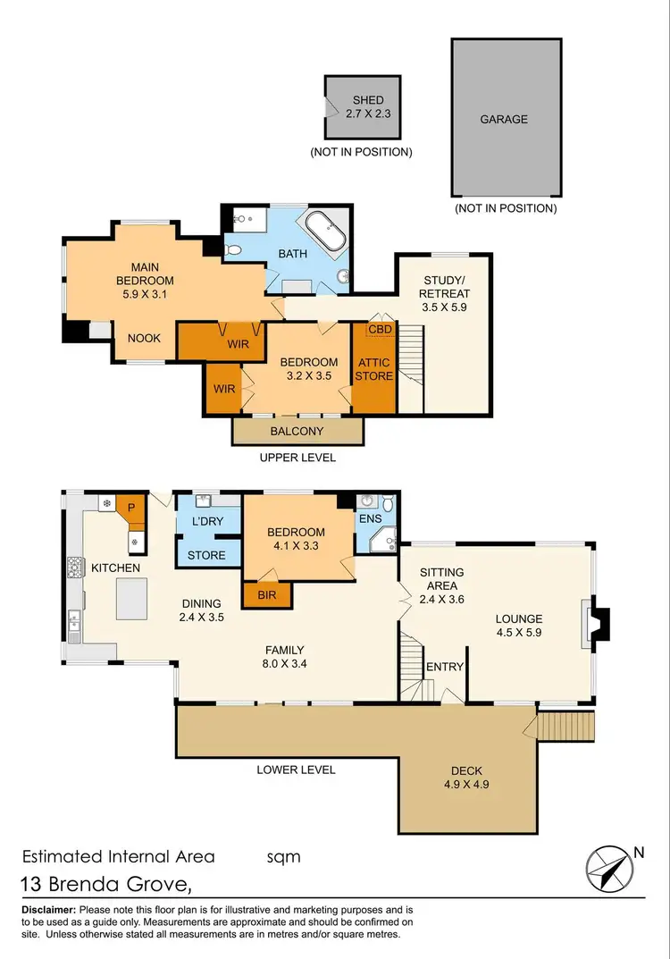 Floorplan of Homely house listing, 13 Brenda Grove, Tecoma VIC 3160