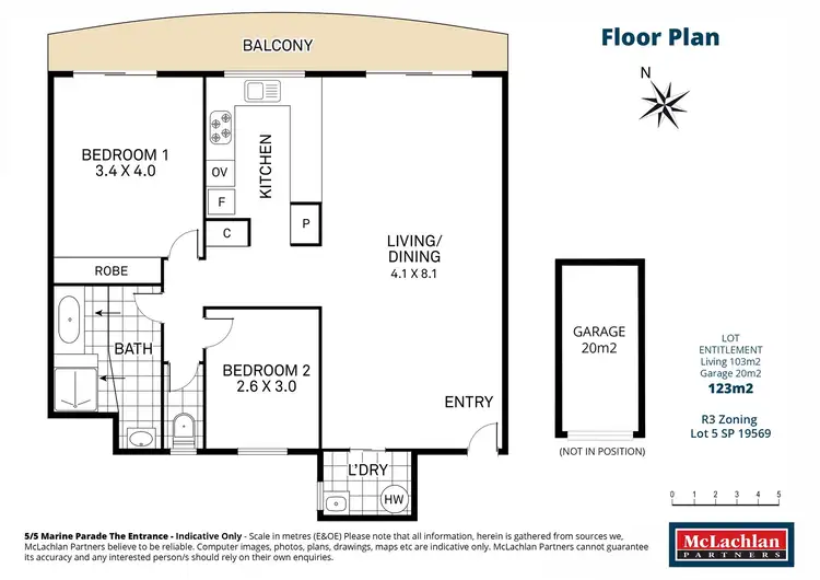 Floorplan of Homely unit listing, 5/5 Marine Parade, The Entrance NSW 2261