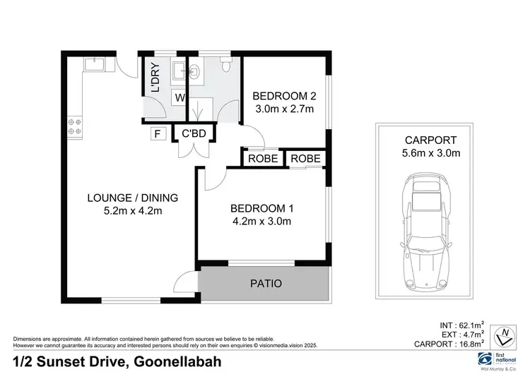 Floorplan of Homely unit listing, 1/2 Sunset Drive, Goonellabah NSW 2480