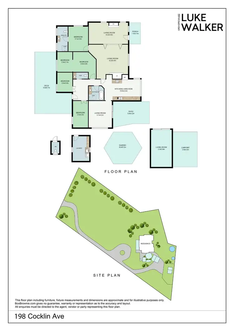 Floorplan of Homely house listing, 198 Cocklin Avenue, Red Cliffs VIC 3496