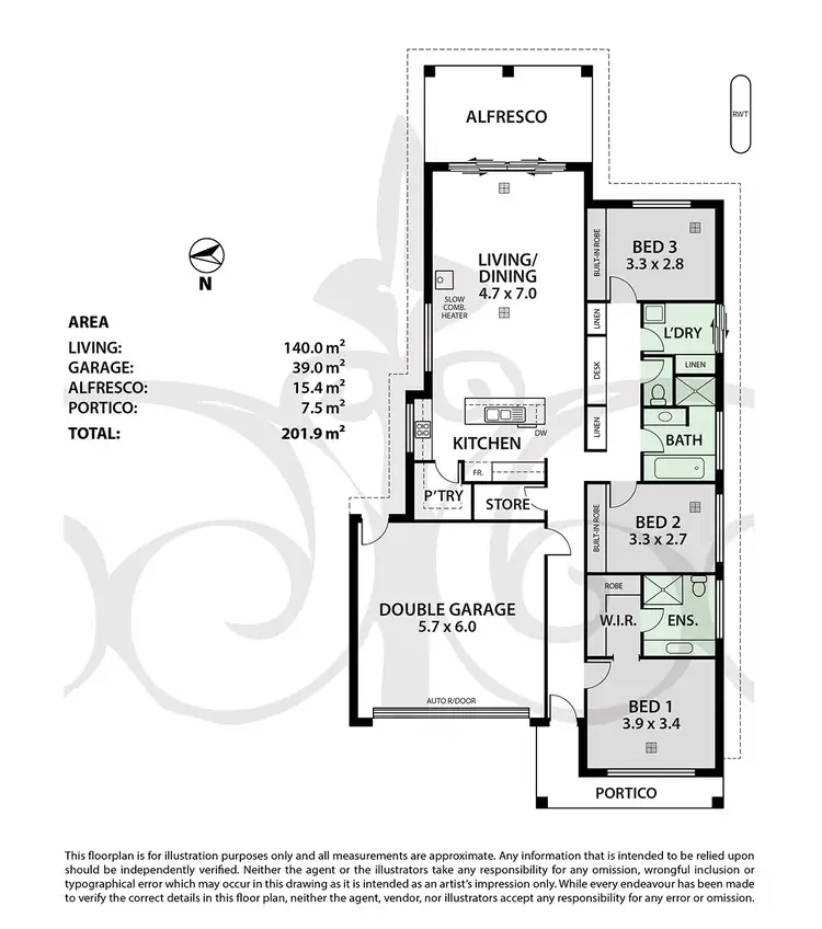 Floorplan of Homely house listing, 13 Rose Place, Mount Barker SA 5251