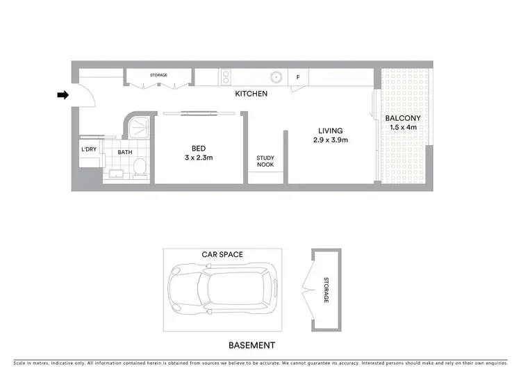 Floorplan of Homely apartment listing, 225/18-34 Station St, Sandringham VIC 3191