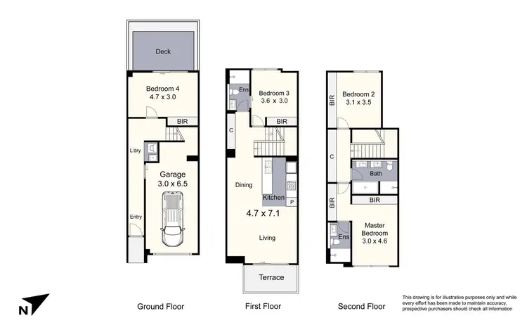 Floorplan of Homely townhouse listing, 10 Fleming Street, Noble Park VIC 3174
