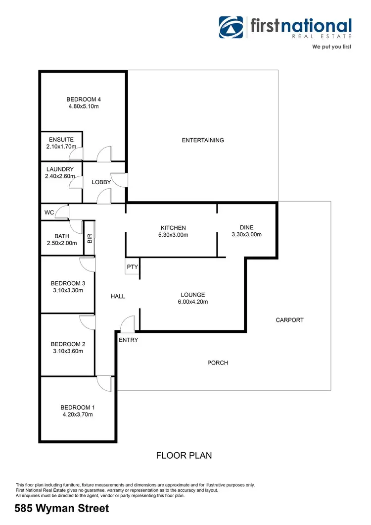 Floorplan of Homely house listing, 585 Wyman Street, Broken Hill NSW 2880