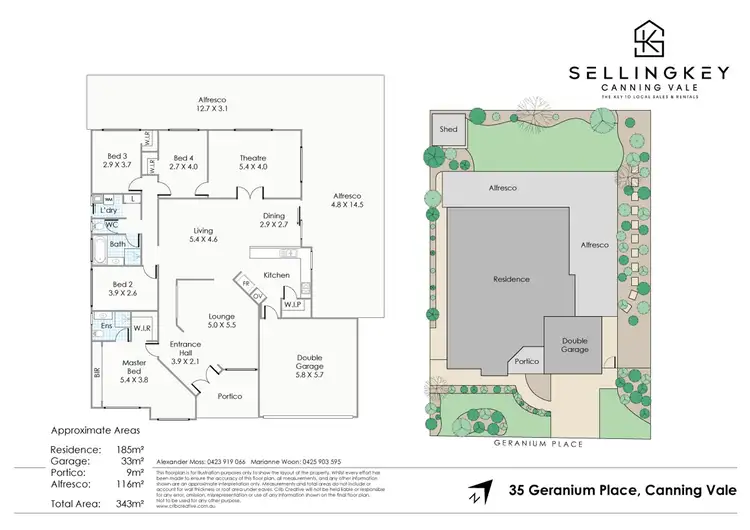 Floorplan of Homely house listing, 35 Geranium Place, Canning Vale WA 6155