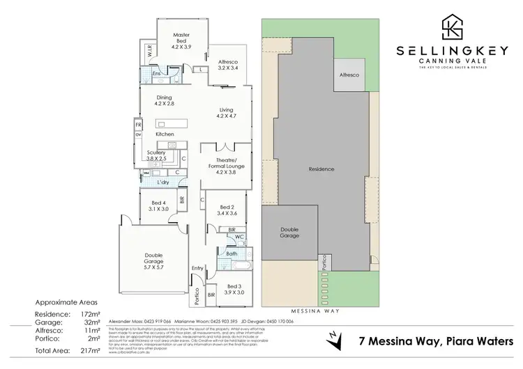 Floorplan of Homely house listing, 7 Messina Way, Piara Waters WA 6112