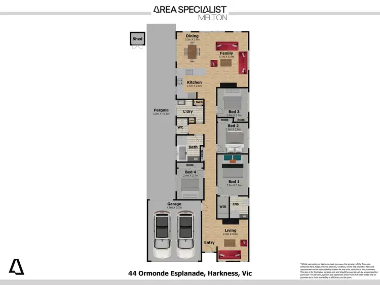 Floorplan of Homely house listing, 44 Ormonde Esplanade, Harkness VIC 3337