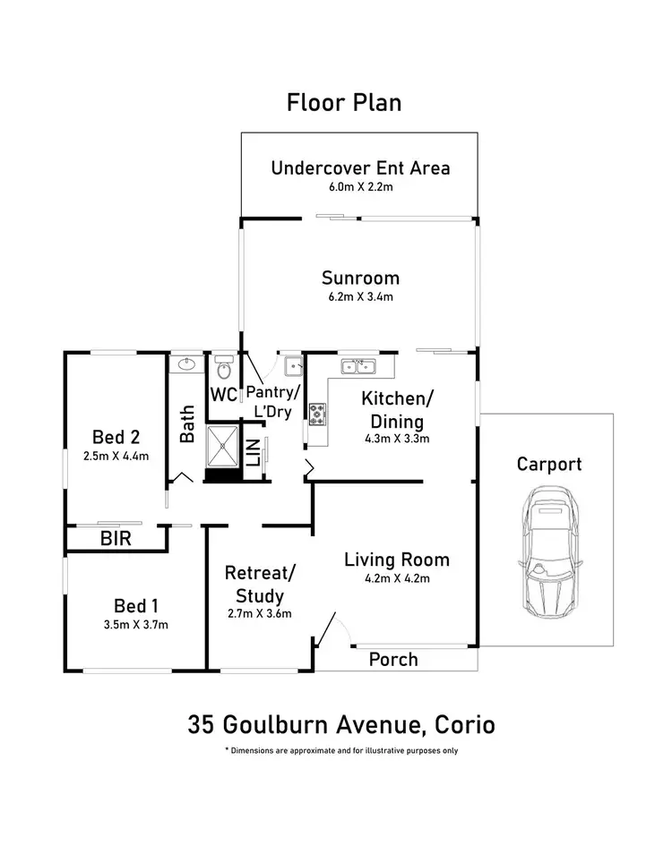 Floorplan of Homely house listing, 35 Goulburn Avenue, Corio VIC 3214