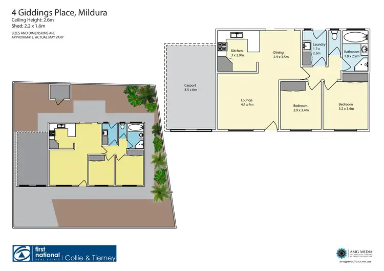 Floorplan of Homely house listing, 4 Giddings Place, Mildura VIC 3500