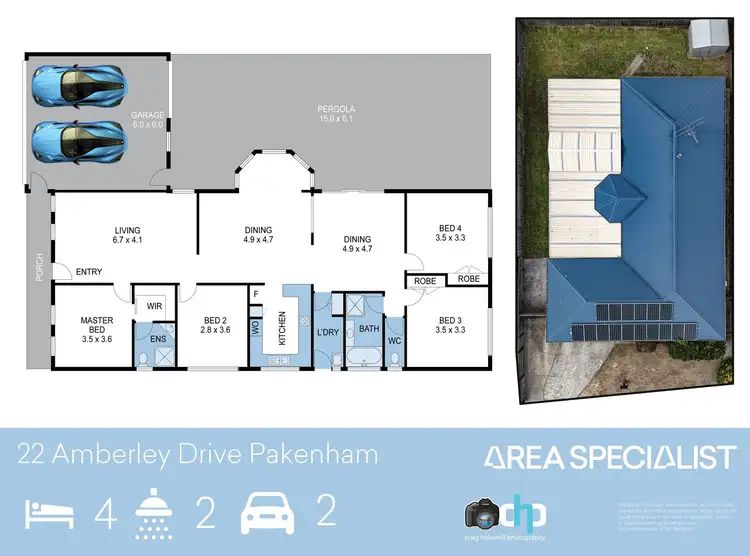 Floorplan of Homely house listing, 22 Amberley Drive, Pakenham VIC 3810